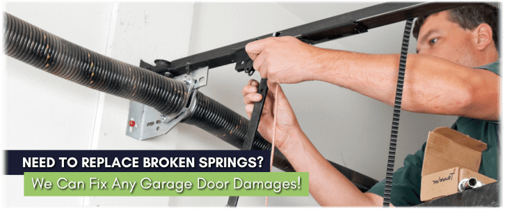 Broken Garage Door Spring Location